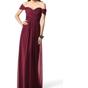 Dessy Collection Off the Shoulder Bridesmaid Dress